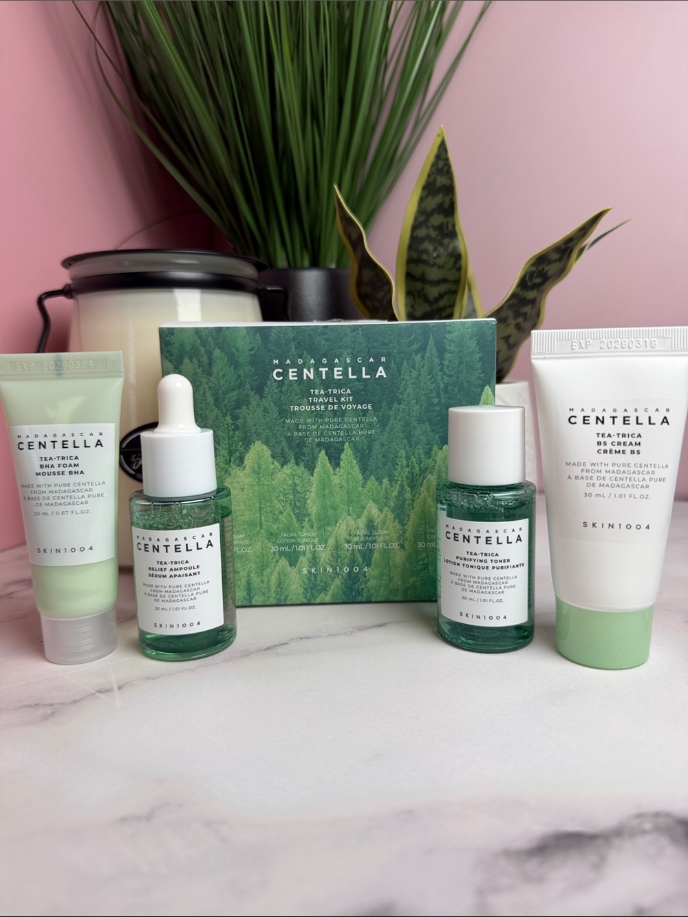 Skin1004 Madagascar Centella Green Tea Serum & Cream Set - Green